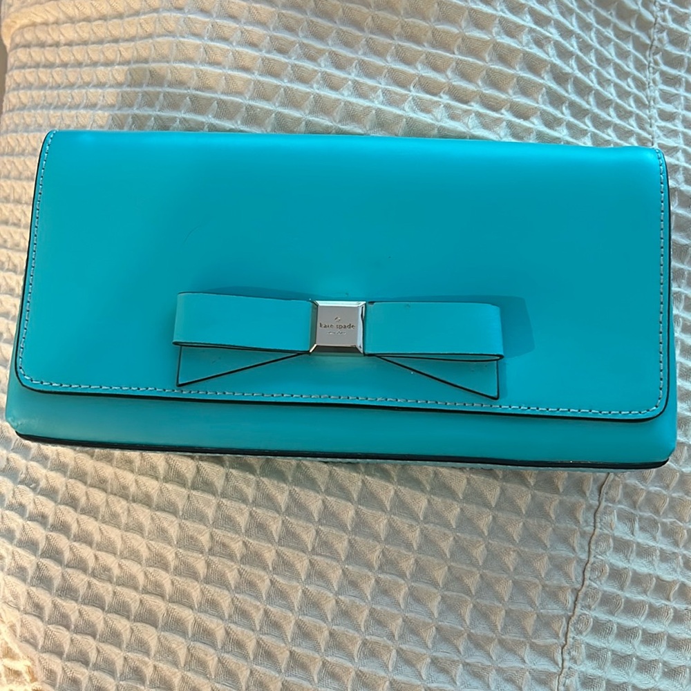 Kate Spade Turquoise Clutch NWOT